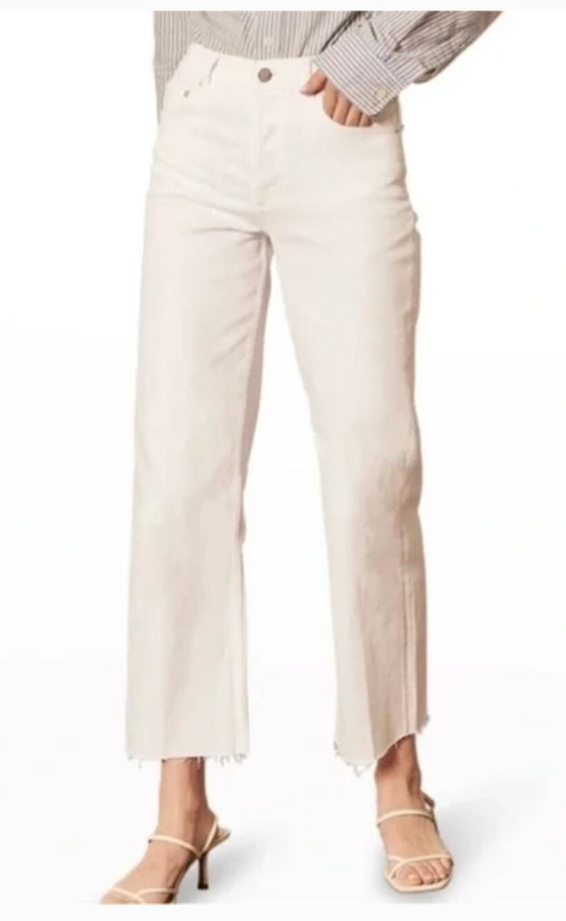 Boyish Mikey High Rise Wide Leg Jeans White Size 31